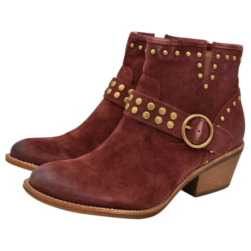 Sofft Womens Size 9‎ Allene II Red Brick Suede Harness Booties Boots Shoes